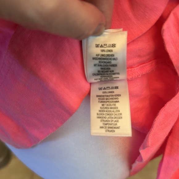 NWT- C&C California Linen Top in Hot Pink Women's size Medium - Picture 9 of 10